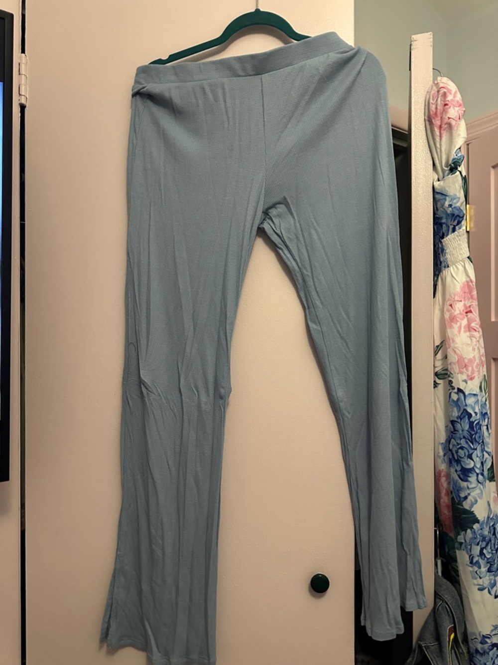 Urban Outfitters Pale Blue Stretch Flare Leggings
